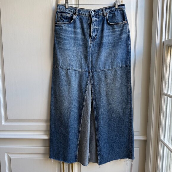 Reformation Tazz Maxi Denim Skirt, Size 30 - Picture 3 of 10